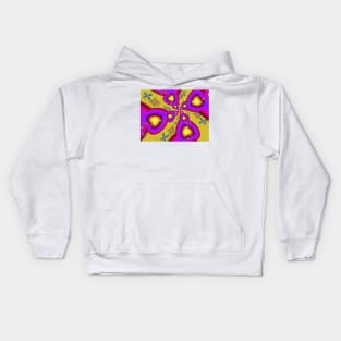 Floating Fractal Hearts Kids Hoodie